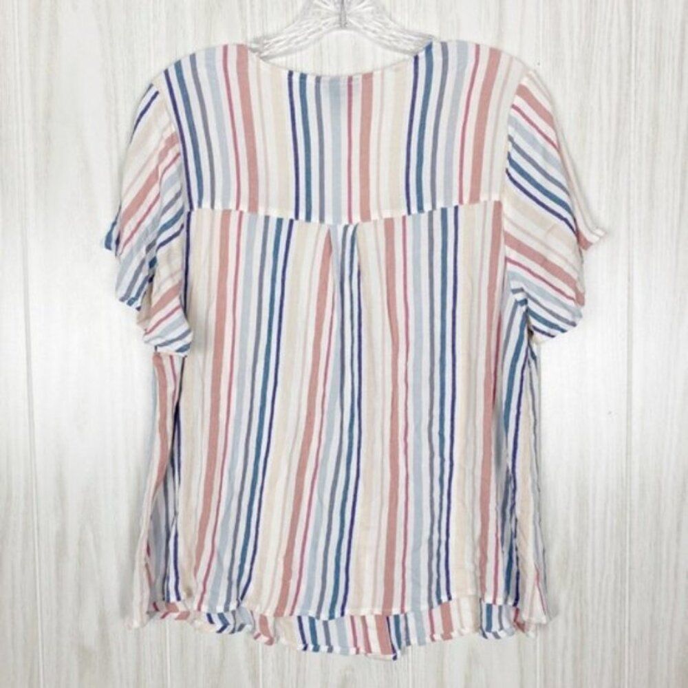 Torrid | Multi-Stripe Gauze Button Front Top 2x - image 4